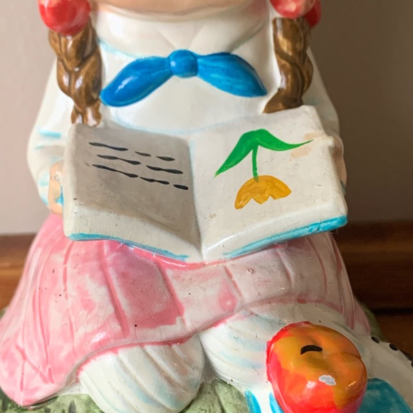 Vintage 1972 Joan Walsh Anglund Reading Kids Bookends - Picture 4 of 14